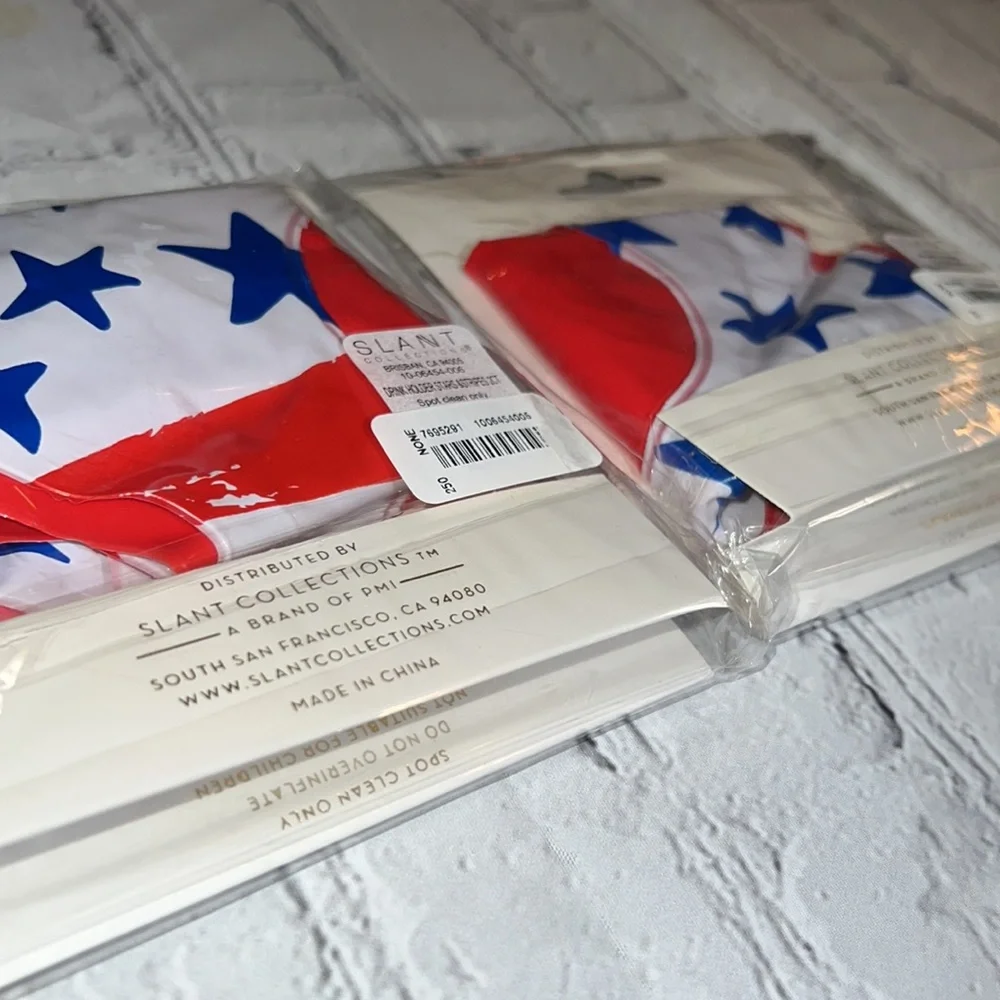 🆕Slant Collections Stars & Stripes Drink Floaties (4)